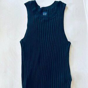 Gap Ribbed Stretch Tank in BLack Size XL Tall (NWT)